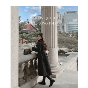 웰론 누빔 더블 롱 패딩